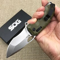 수공구 가정용 OEM SOG 전술 접는 나이프 D2 블레이드 Micarta 핸들 야외 생존 사냥 베어링 포켓 EDC 자기, 01 육군 녹색