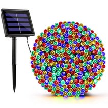 태양열 발전 LED 스트링 조명 야외 방수 요정 파티오 웨딩 크리스마스 정원, muticolor, 5M 16FT 20LED