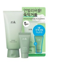 한율 어린쑥 진정 맑은 클렌징폼 120g + 수분진정크림 15g