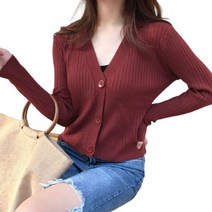 데이홀릭 골지 데일리 단추 가디건