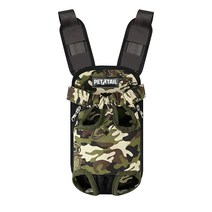 펫테일 PETTAIL 강아지 캥거루 파우치 전면 반려동물 백팩 캐리어 넓은 스.. 정품보장, Small_Camo & Shoulder pad