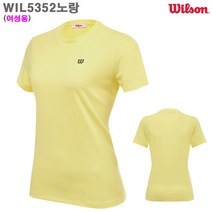 윌슨 (WIL5352노랑)여성용 조깅헬스휘트니스운동복및탁구볼링스쿼시각종스포츠의류 고급반팔라운드티셔츠_라인몰티셔츠 티셔츠