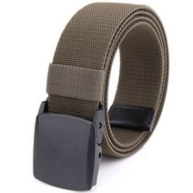 HSSEE 공식 새 스트레치 벨트 터프 ABS 수지 버클 탄성 섬유 남여 하이킹 야외 스포츠 벨트, 갈색