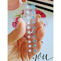 디아토 붙이는귀걸이 아쿠아블루 오팔 20pcs 주얼패치 이침 이어테라피 리프팅귀걸이