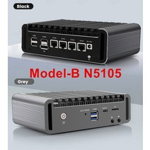 2.5G 소프트 라우터 11th 펜티엄 N6005 N5105 4 인텔 i226 Nics 2 x NVMe DDR4 팬리스 미니 PC 방화벽 기기 VPN 서버, [02] 8GB DDR4 128GB NVMe, [02] AU, [03] ModelB Celeron N5105
