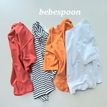 C 무지레이어드티 아이 오렌지 레드 M-JL호 국내 아동복 아기옷 여아 남아