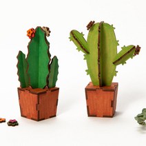 선인장 만들기 / 나무공작 미술재료 화분 만들기세트, 만세