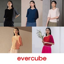 에바큐브 22S S 배색 시그니처 블라우스 1종