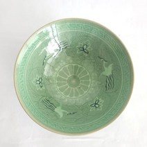 청자 수련학문 다완, 1개