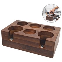 나무 커피 탬퍼 스탠드 필터 홀더 Coffeeware 탬핑 매트 에스프레소 디스트리뷰터베이스 Worktop 카페 바리 스타