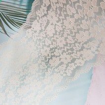 dklace 스판레이스모음 / 스판레이스 6-73314 폭 23cm 자가드, Cream