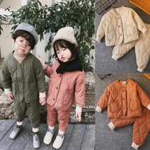 22년 신상시보리 배색 포인트 유니크한 유아 아동 여아 남아 깔깔이 상하복세트(80-130사이즈) 재고 빠르게 소진중