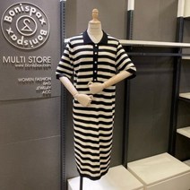 [보니스팍스] NC02 스트라이프 카라 원피스 # B38KO010