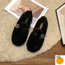 어르신털신 할머니 단화 플랫 털신발 방한화 플랫 노인화 외출용 어머니