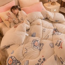 따뜻한 양털 벨벳 양면 극세사 겨울 이불 더블 싱글 기숙사 학생 침구 보온력 포근한 신혼침구 자취방 필수품