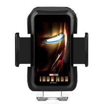 MARVEL 마블 차량용 LED 무선 고속 충전기 자동 거치대-시즌2, 아이언맨, S2