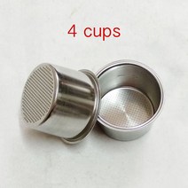 드롱기 커피머신 호환 cup 2 컵 4 스테인레스 스틸 필터 바구니 에스프레소 Homix Delonghi 커피 기계 5mm, 03  piece 4 cups