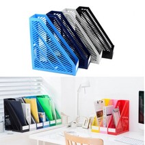 책 서류 파일 킹 꽂이 파일함 화일꽂이 북엔드 종이정리함 간이 이동식 책진열대 한칸 파일박스, 다크블루