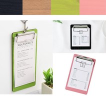 걸이용고리 식당 우드 빌지판 계산서꽂이 카페 서류철 메뉴판 미용요금, 1개, 160/갈색
