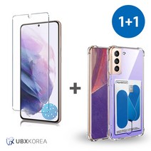 [1+1] UBX 갤럭시 강화유리 필름 + 투명 범퍼 / 카드 범퍼 케이스 S23 S22 +