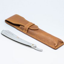 파커 일자 외날 면도칼 소가죽 케이스