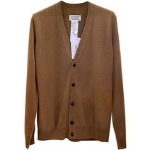 메종 마르지엘라 S50HA1013 S17783 131 스티치 캐시미어 브이넥 가디건 브라운 남성 자켓 TJ