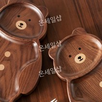 곰 개인 손잡이 앞접시 접시 그릇 디너 플레이트 홈 파티 연말 귀여운 테이블 플레이팅 식기, 2. B 2개