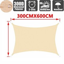 어닝사이드월 300d 방수 야외 천막 옥스포드 천으로 안티 uv 자외선 차단제 레인 커버 정원 파티오3x3m3x4m3x5m2x3m, 노란색