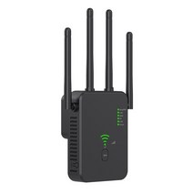 무선 와이파이 리피터 듀얼 밴드 5GHz/2.4GHz 신호 증폭기 안테나 4 개 3 모드 영국/미국/EU 홈 호텔 용 와, 영국, 블랙 영국