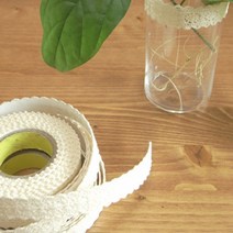 잼보 패브릭 레이스 마스킹테이프 데코 테이프 장식 다꾸 리폼 선물포장, 잼보 레이스 화이트(07)