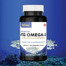 캐나다 BIONE 알티지 RTG 오메가3 1210mg 180캡슐, 2개(무료배송)