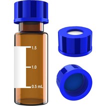 Sim퓨어 오토샘플러 바이알 2mL 레드 화이트 셉타 100개, Amber Blue White Pre-Slit