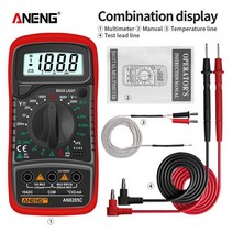 디지털 멀티 미터 클램프 메타 접지저항계 aneng an8205c 자동 범위 백라이트, 분홍색