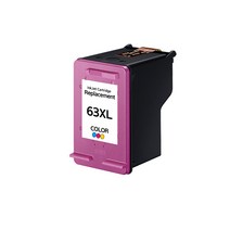 [HP] HP HP63XL 호환잉크 대용량ENVY4520 DESKJET1110 1112 2130 2131 2132 3630 3632 OFFICEJET 4650 비정품잉크, 칼라(대용량), 1개 DJ2130/2131/2132/3630/3632, 1개