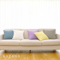 [바자르] 에이엠 80수 고밀도 피그먼트 쿠션커버(50x50)1장+쿠션솜1개, 색상:퍼플베리