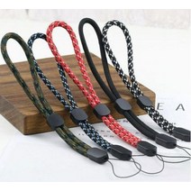 손목 휴대폰 핸드 스트랩 목걸이 줄 끈 고리 가죽 체인 스마트폰 핸드폰 도난방지, 블랙／화이트