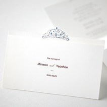 종이청첩장 바른손카드 모던 티아라(50장부터~), 200장(장 당 747원)