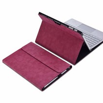 Xisiciao Surface Pro 7 / Pro 6 / Pro 5 / Pro 4용 보호 케이스 펜 홀더 포함 다각도 폴리에스터 슬림 라이트 쉘 커버 타입 커버 키보드와 호, burgundy
