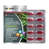 제일케어 내츄럴플러스 혈당엔 바나바 1 450mg x 60정, 단품