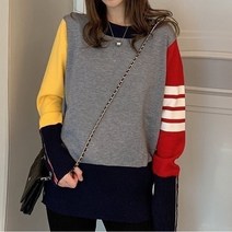 칼라풀 라운드 니트