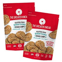 Greater Knead Gluten Free Bagel Chips - Everything Vegan non-GMO Free of Wheat Nuts Soy Peanut, 1