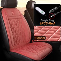 자동차발열시트 Kr-범용 12v 24v 자동차 전기 온열 시트 키트 겨울 보호 차량 액세서리, [06] 1pce pink flannel