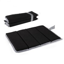 발포매트 에어박스 자충매트 캠핑전기장판 야외 캠핑 하이킹 네 배 진주 면화 덮힌 은색, 35x28x1.5cm, 협력사, 검은 색