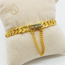 24k 순금 면체인 콤비 팔찌 남자 여자 18.75g+18k