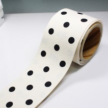 리본디자이너 원단리본 고급원단리본 리본공예 머리핀, 141-땡땡이블랙/화이트, 50cm