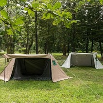 솔캠텐트 굴뚝 구멍이있는 뜨거운 캠핑 텐트 필드 생존 방갈로 따뜻한 야외 대피소 천막, 커피 외부 텐트