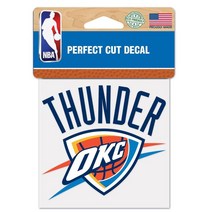 WinCraft NBA 오클라호마 시티 썬더 21761010 퍼펙트 컷 컬러 데칼 10.2cm(4인치) x 10.2cm(4인치) 블랙 [관부가세 포함] 814661, Oklahoma City Thunder, Black