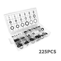 225/270 Pcs 실리콘 고무 O-링 키트 NBR 씰링 O 링 켓 수리 키트 수도꼭지 방수 O 링 고무 세트 구색, CHINA_225pcs Black