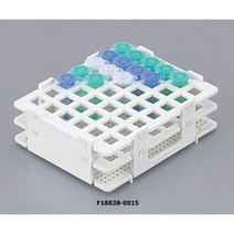 마이크로튜브랙/재질 : PP(폴리프로필렌)/본체 외치수 : 128×105×43㎜, F18838-0015