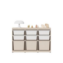 한샘 샘키즈 낮은 수납장 1305 뉴트럴베이지, A_몸통_크림화이트_박스_올베이지(A)